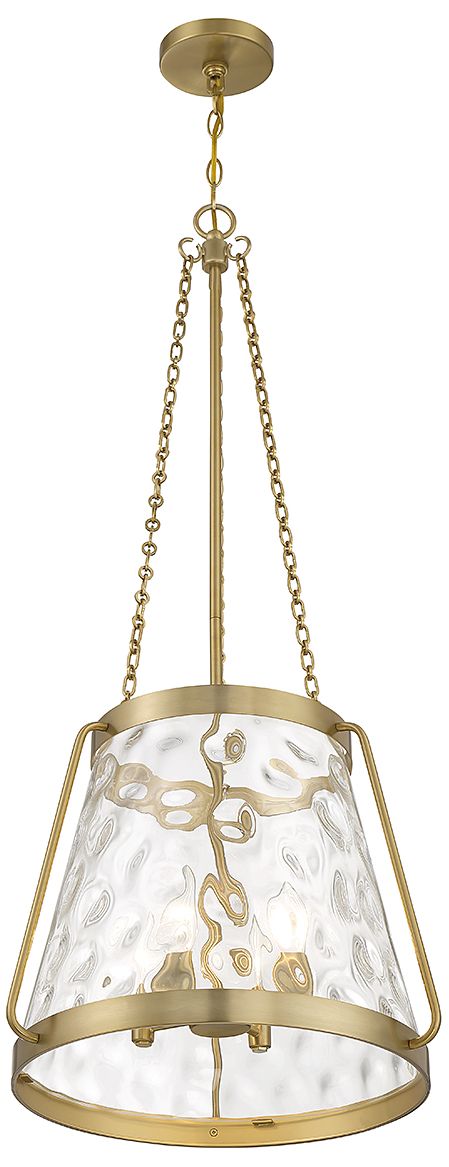 Image 4 Crawford 4-Light Pendant in Warm Brass more views
