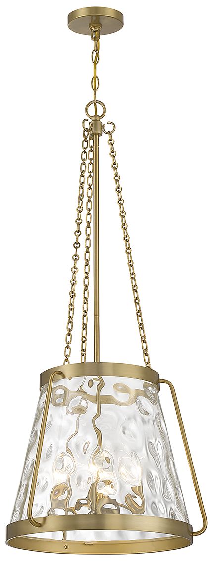 Image 5 Crawford 4-Light Pendant in Warm Brass more views