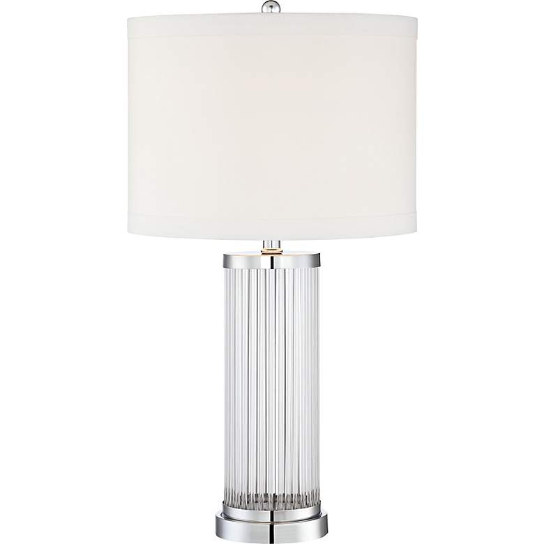 Image 1 Crawford Glass Tube Column Table Lamp