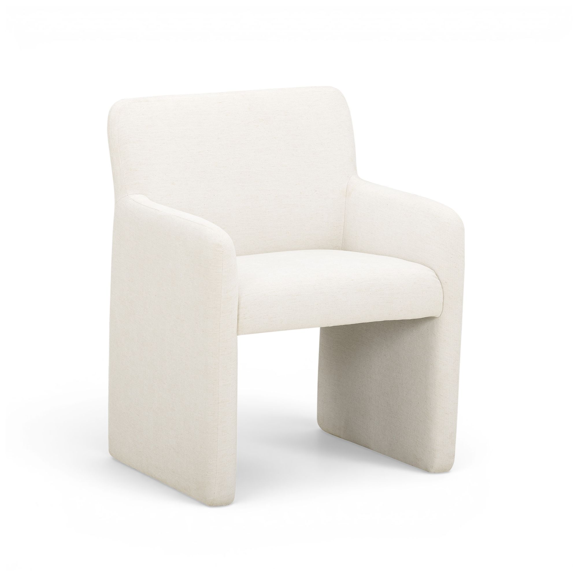 Image 2 Crawley Performance Linen Chenille Dining Chair in Bone more views