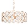 Crays 15" Wide 3-Light Gold and Crystal Drum Pendant Chandelier