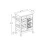 Crayton 23 1/2" Wide Oak Brown Mobile Kitchen Storage Cart