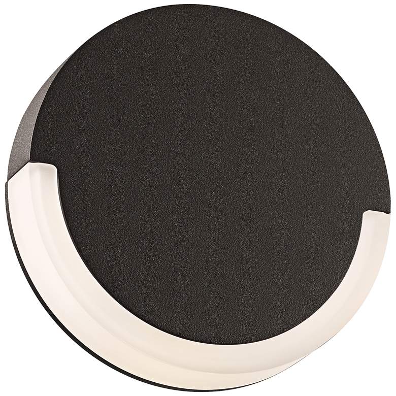 Image 1 CRCL 6" High Textured Bronze Outdoor LED Wall Light