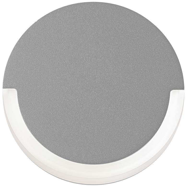 Image 1 CRCL 6" High Textured Gray Outdoor LED Wall Light