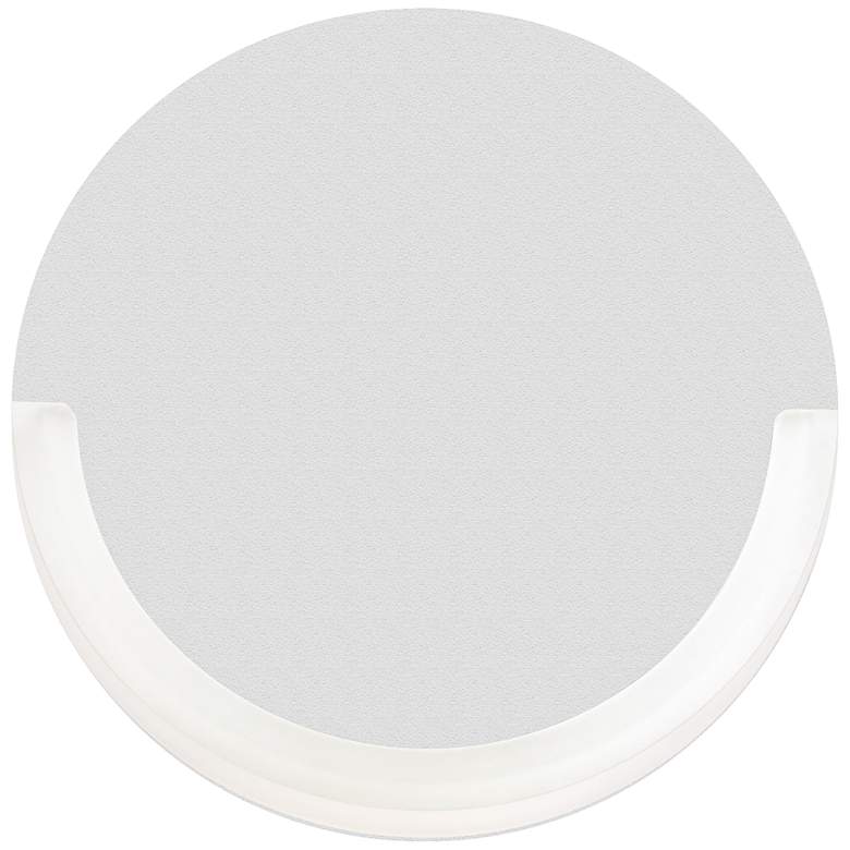 Image 1 CRCL 6" High Textured White Outdoor LED Wall Light
