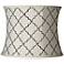 Cream and Black Moroccan Tile Drum Shade 13x14x11 (Spider)