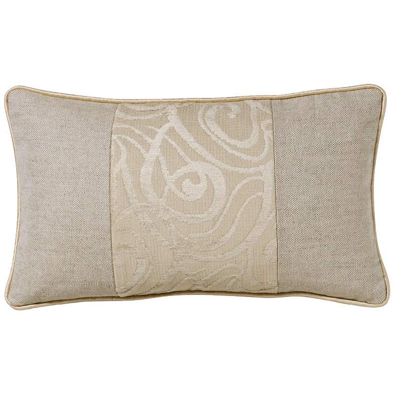 Image 1 Cream Babylon Swirl Patchwork Rectangular Pillow