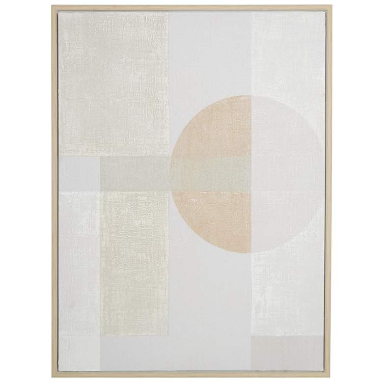 Image 1 Cream Canvas Contemporary Framed Wall Art, 36" x 2" x 47"