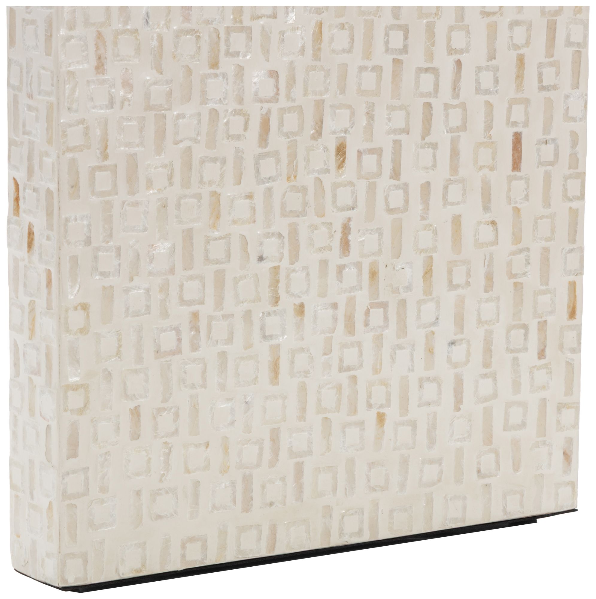 Image 2 Cream Capiz Shell Contemporary Console Table, 44" x 16" x 31" more views