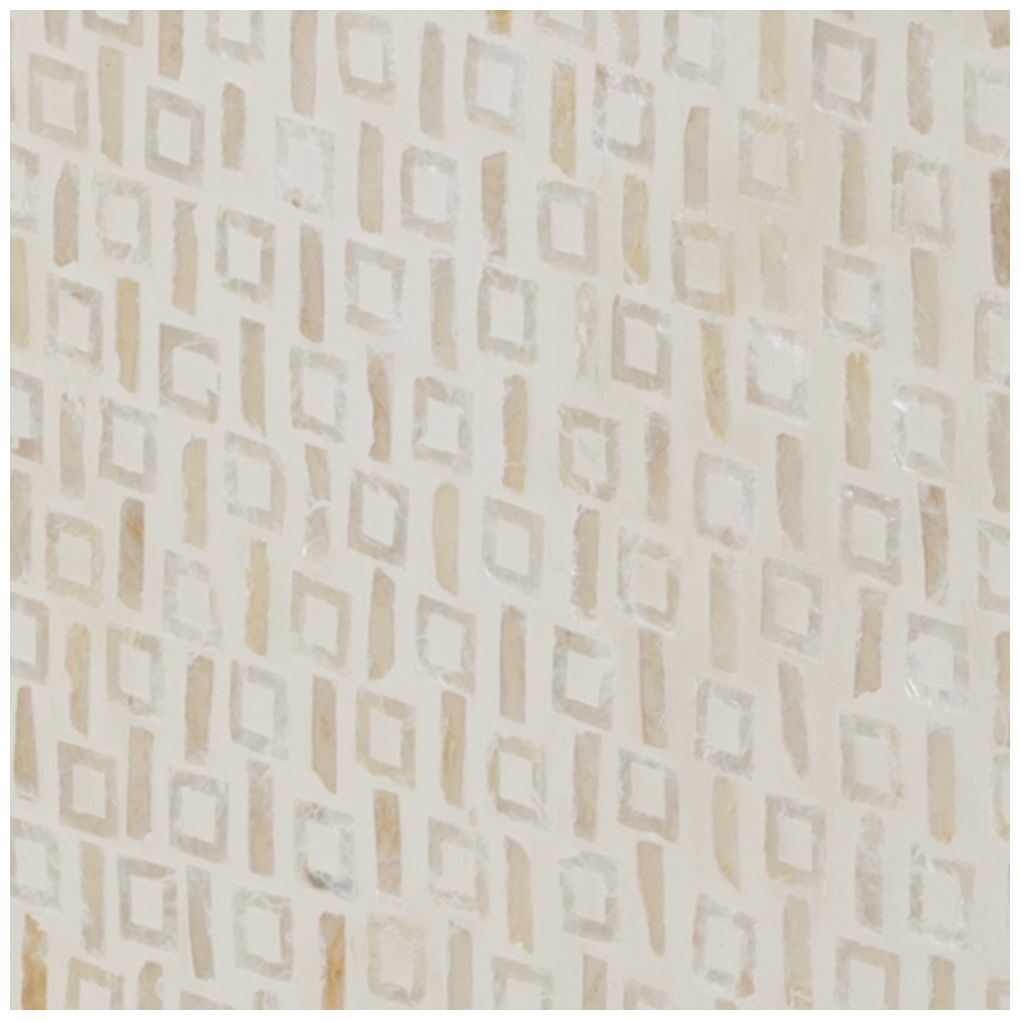 Cream Capiz Shell Contemporary Console Table, 44" x 16" x 31"