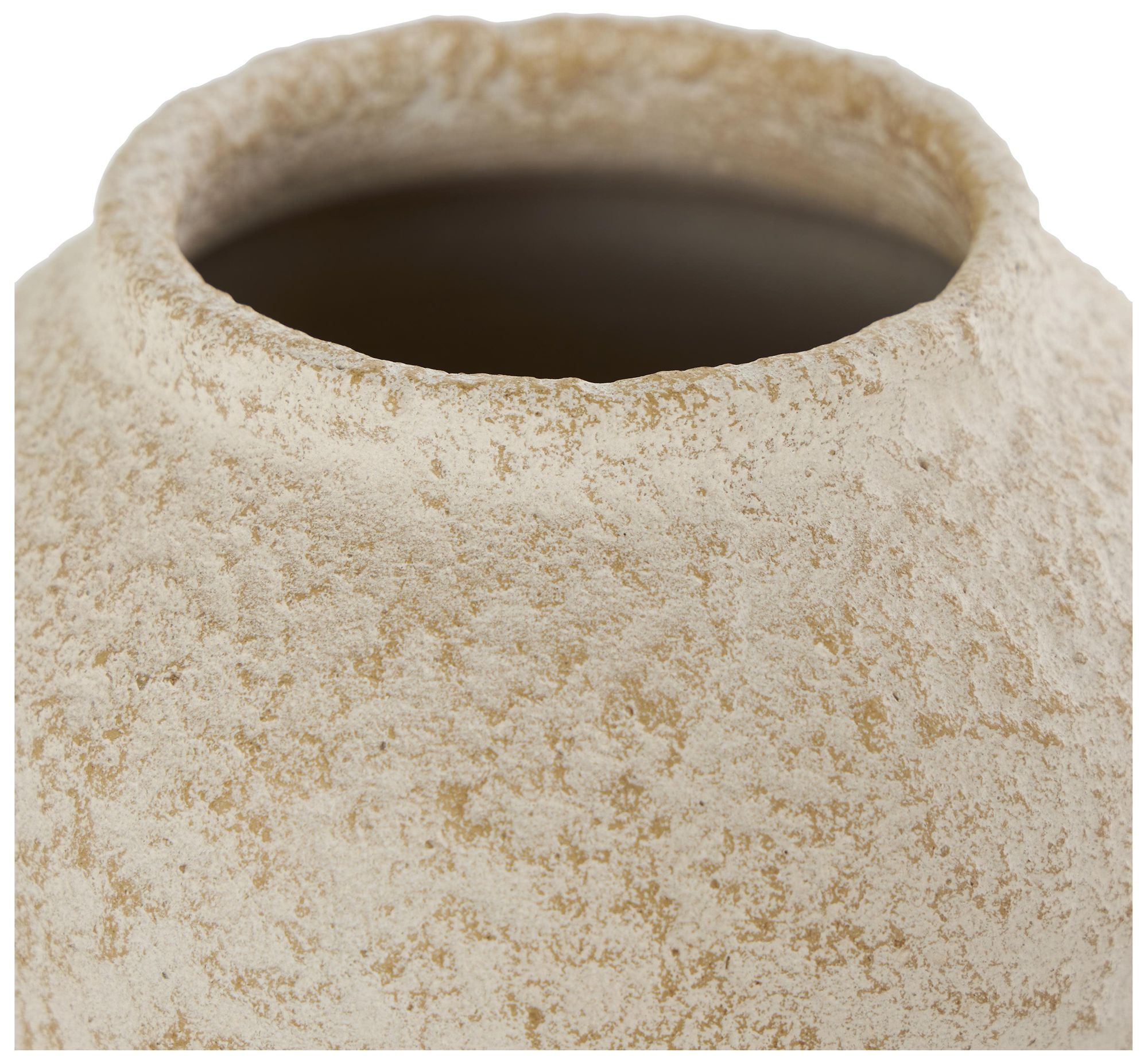 Image 3 Cream Ceramic Bohemian Vase, 8" x 8" x 12" more views