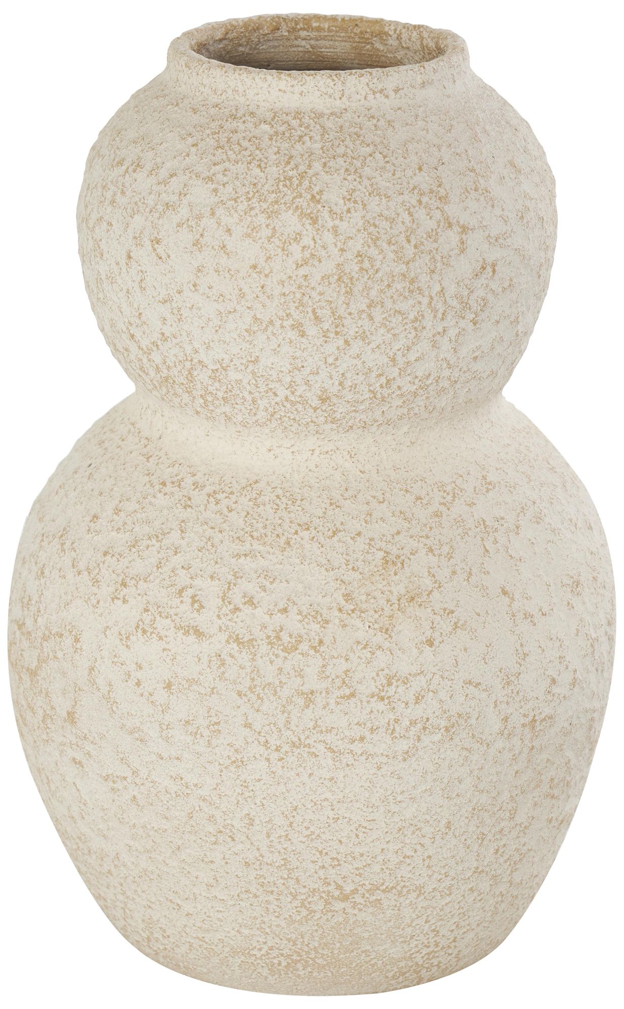 Image 5 Cream Ceramic Bohemian Vase, 8" x 8" x 12" more views