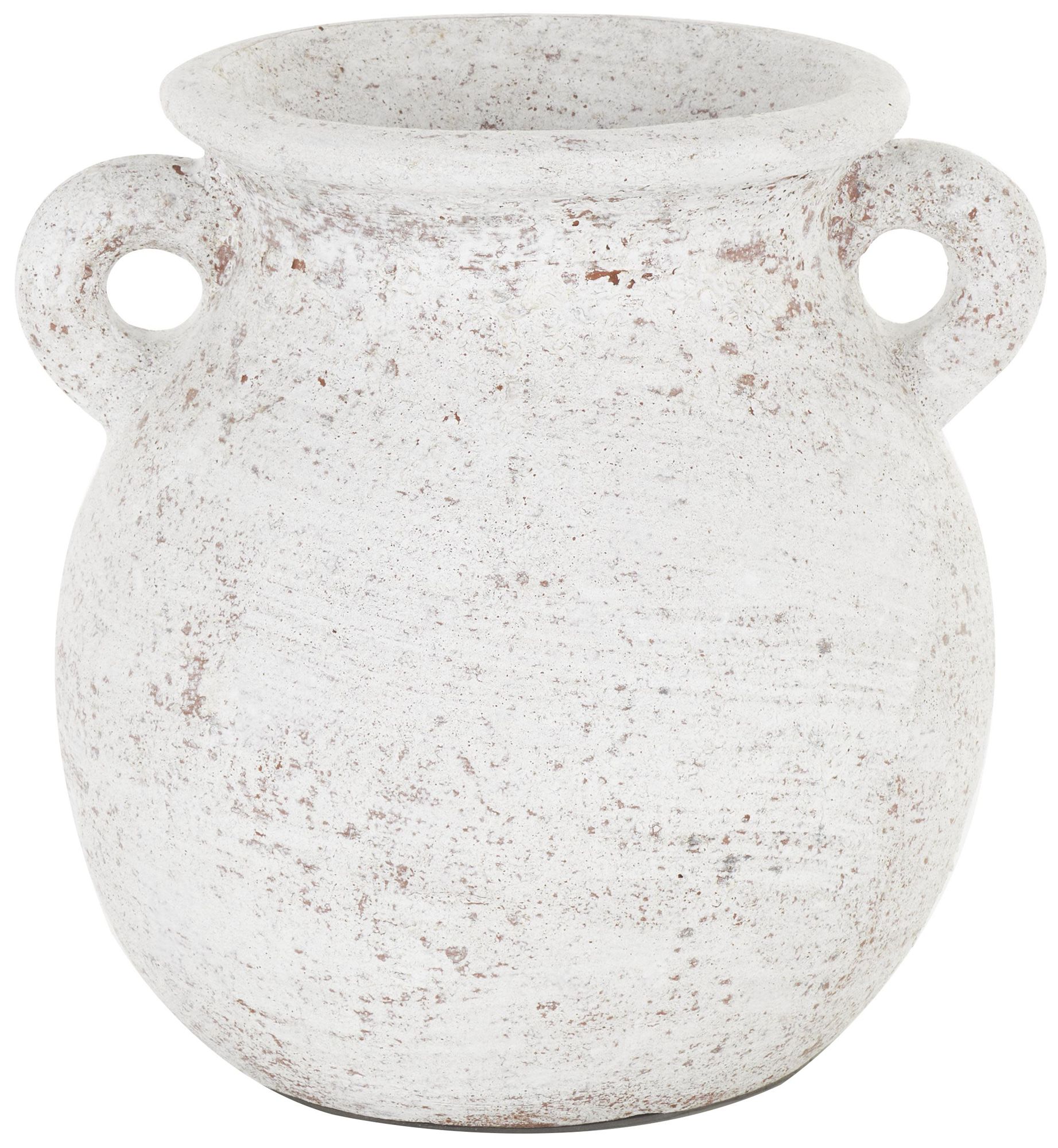 Image 2 Cream Ceramic Farmhouse Vase, 10" x 10" x 10"