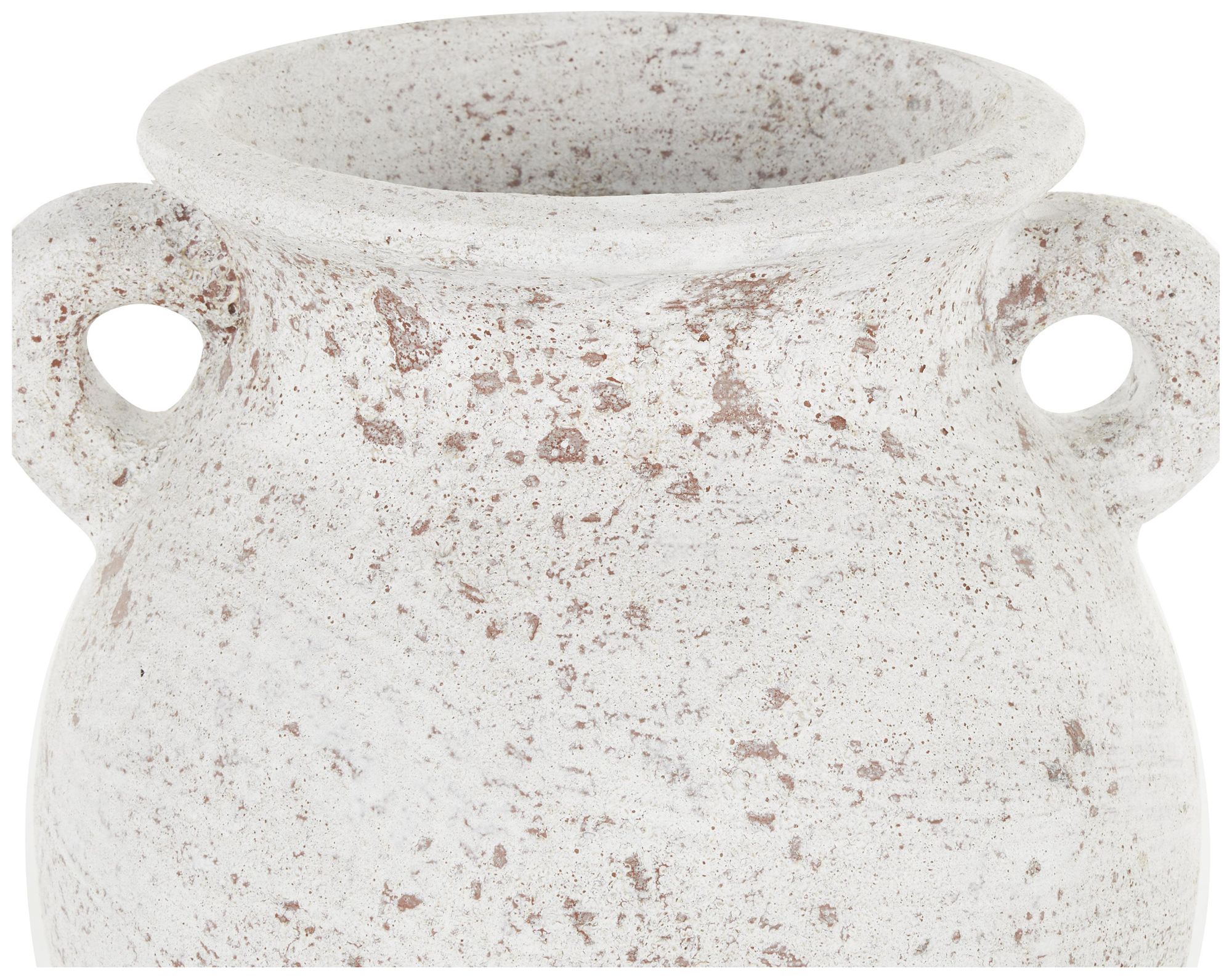 Image 3 Cream Ceramic Farmhouse Vase, 10" x 10" x 10" more views