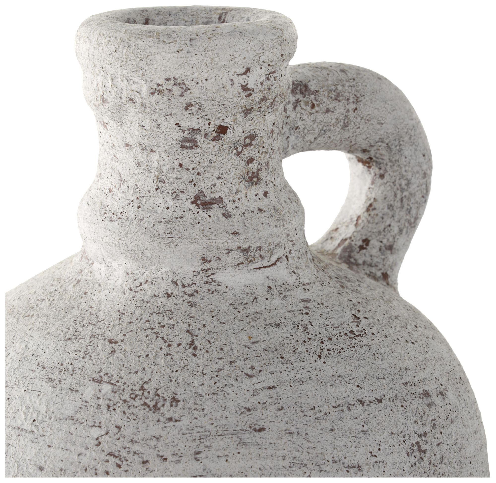 Image 3 Cream Ceramic Farmhouse Vase, 7" x 7" x 17" more views