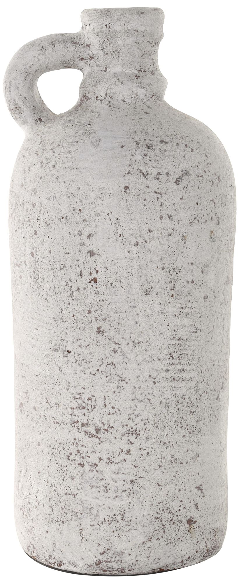 Image 6 Cream Ceramic Farmhouse Vase, 7" x 7" x 17" more views