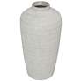 2_Cream Ceramic Modern Vase, 12" x 12" x 23"