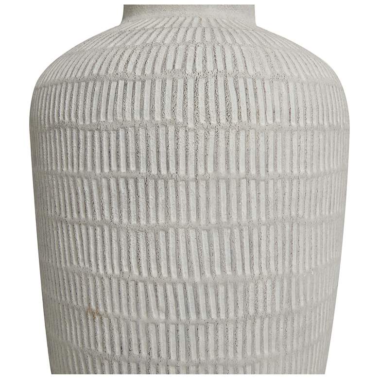 Image 3 Cream Ceramic Modern Vase, 12" x 12" x 23" more views