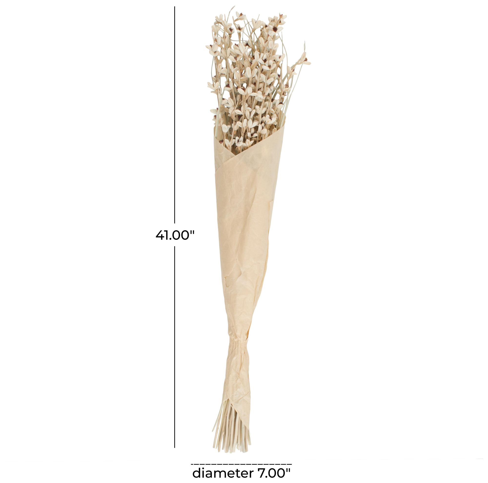 Image 7 Cream Dried Plant French Country Natural Foliage, 7" x 7" x 41" more views