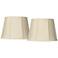 Cream Fabric Set of 2 Oval Lamp Shades 9x12x9" (Spider)