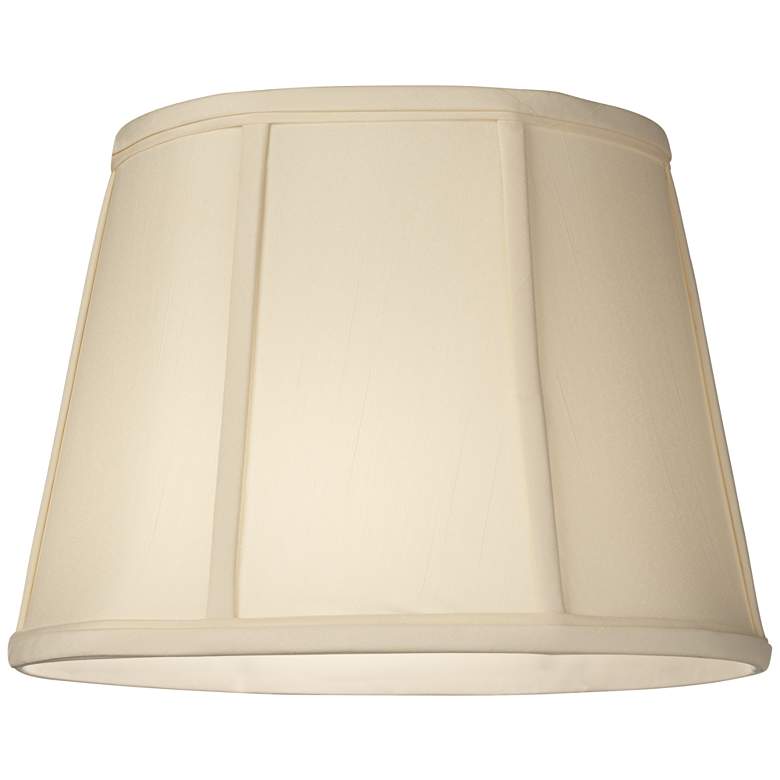 Image 3 Cream Fabric Set of 2 Oval Lamp Shades 9x12x9" (Spider) more views