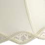 Cream Fabric Set of 2 Scallop Lamp Shades 7x14x12.5 (Spider)
