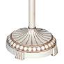 Cream Floor Lamp with Brussel Cream Round Bell Fabric Shade