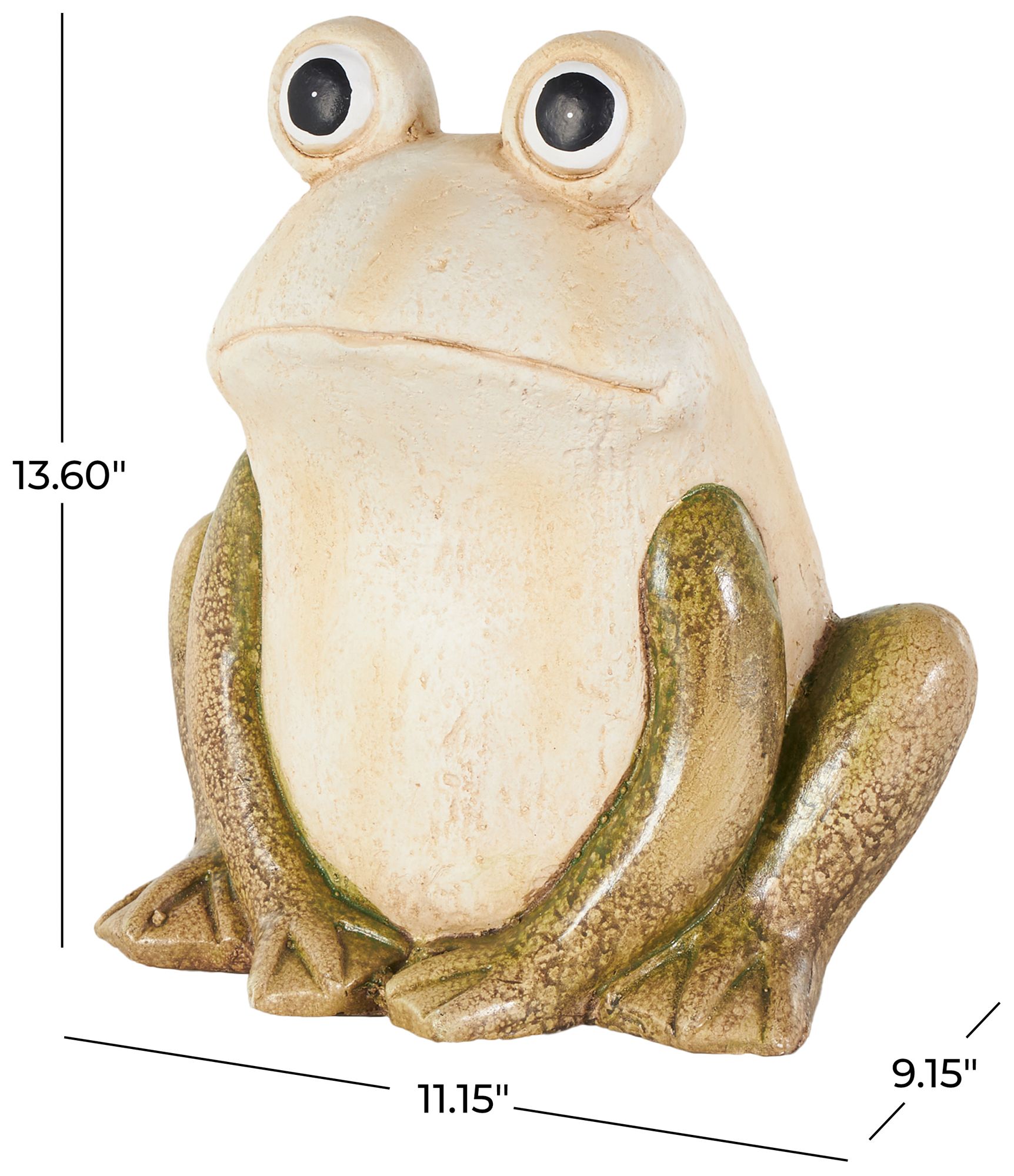 Image 7 Cream Magnesium Oxide Farmhouse Garden Sculpture, 11" x 9" x 14" more views