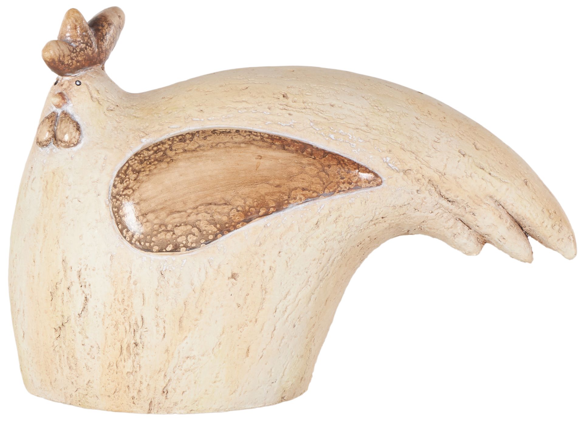 Image 2 Cream Magnesium Oxide Farmhouse Garden Sculpture, 14" x 6" x 10"