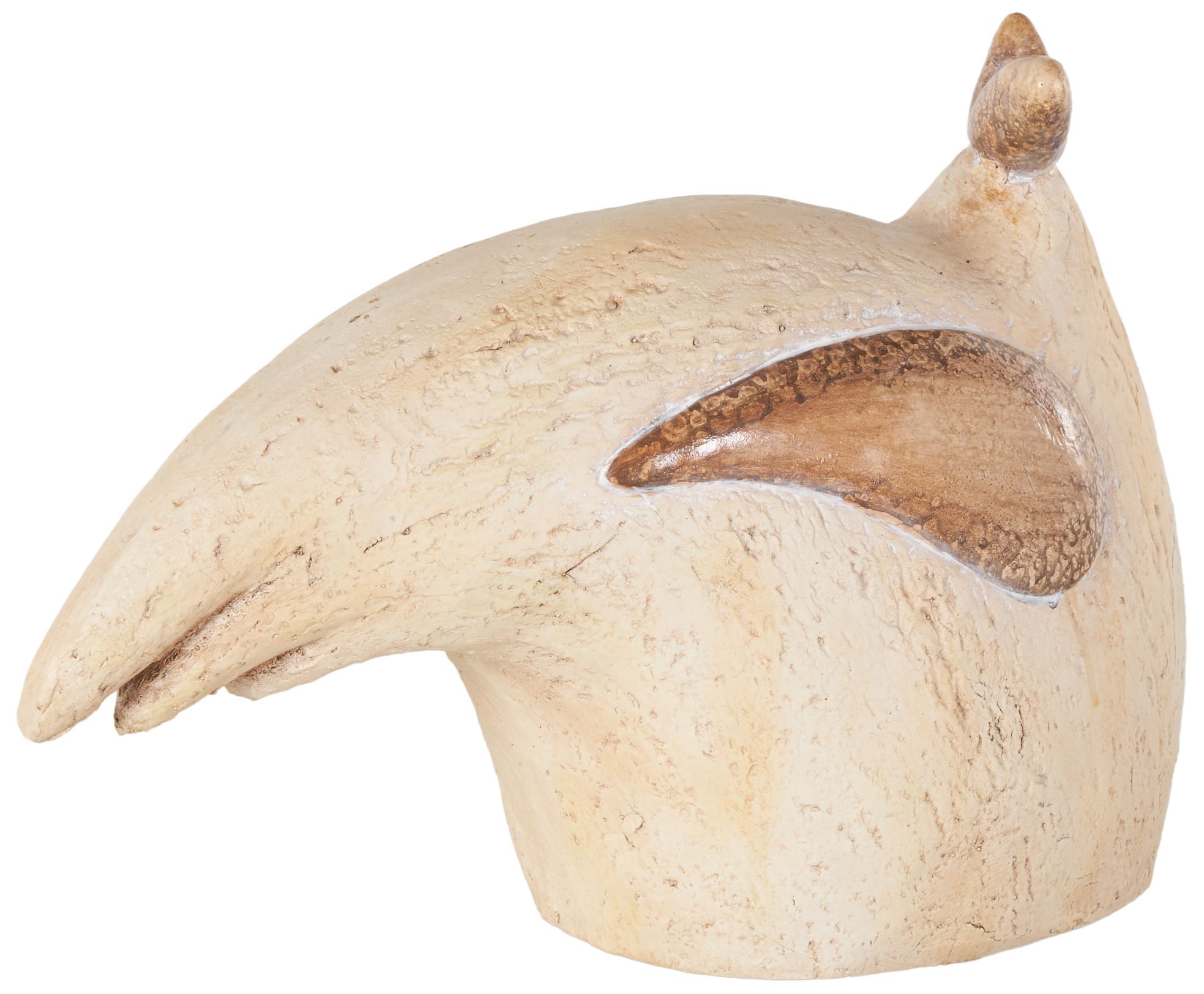 Image 5 Cream Magnesium Oxide Farmhouse Garden Sculpture, 14" x 6" x 10" more views