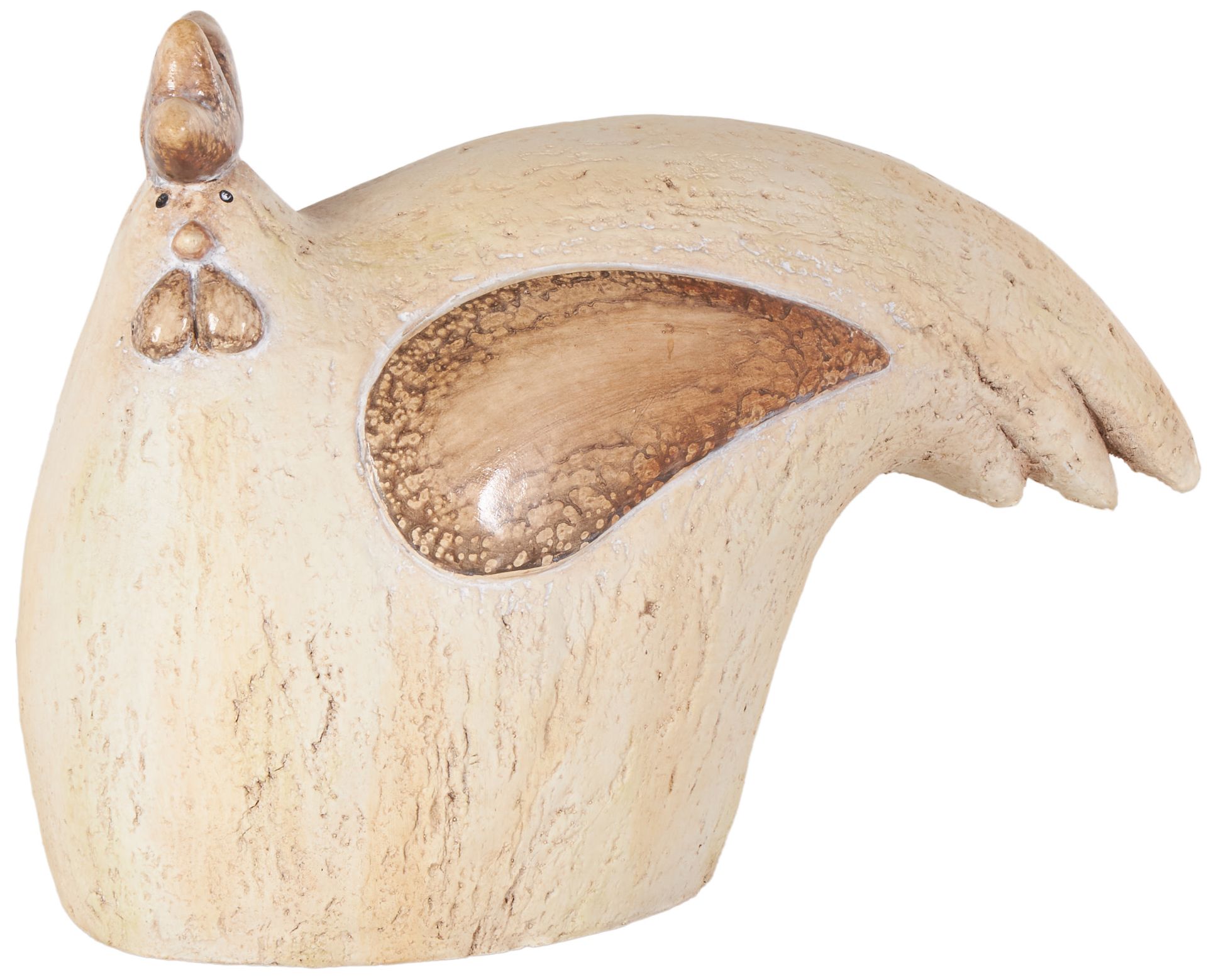 Image 6 Cream Magnesium Oxide Farmhouse Garden Sculpture, 14" x 6" x 10" more views