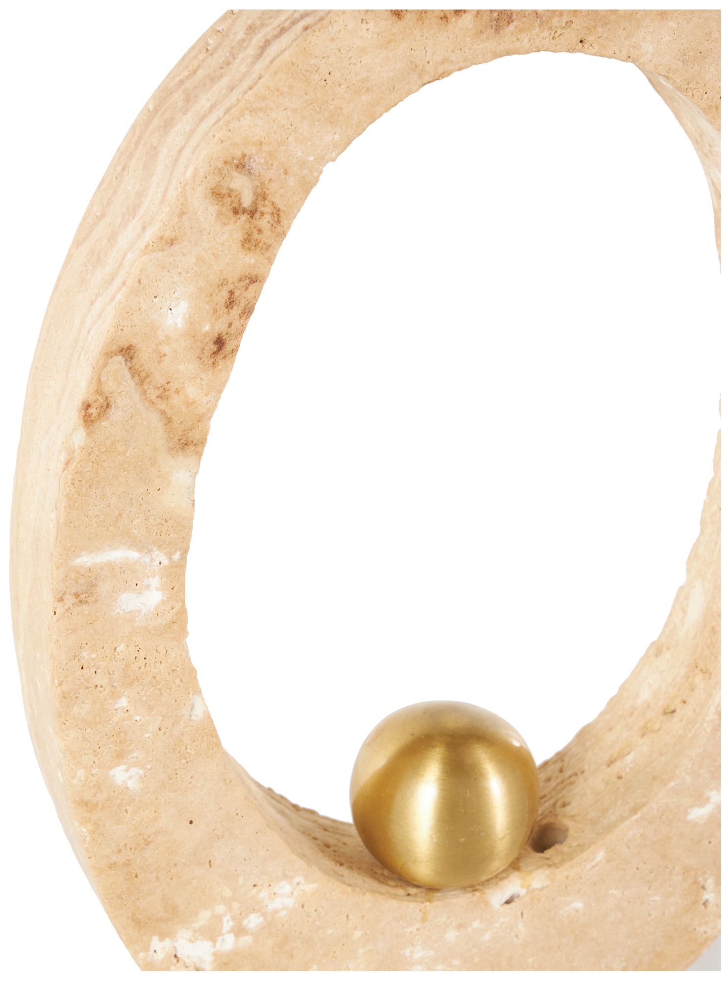 Image 4 Cream Marble Modern Sculpture, 7" x 3" x 12" more views