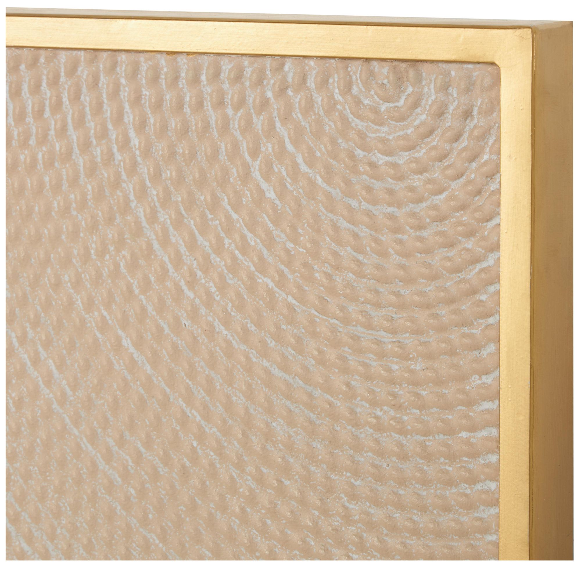 Image 3 Cream Metal Contemporary Framed Wall Art, 38" x 2" x 38" more views