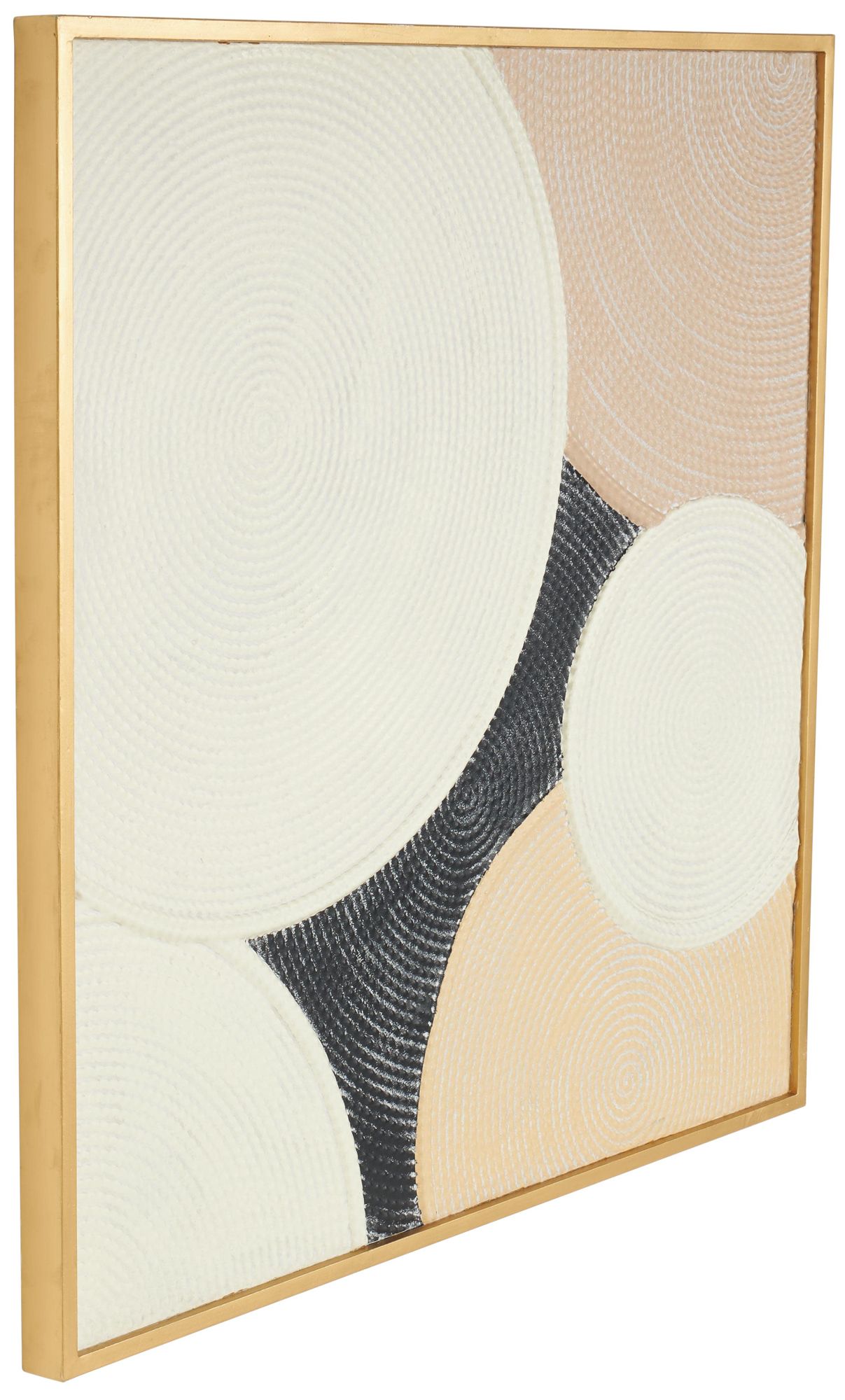 Image 6 Cream Metal Contemporary Framed Wall Art, 38" x 2" x 38" more views