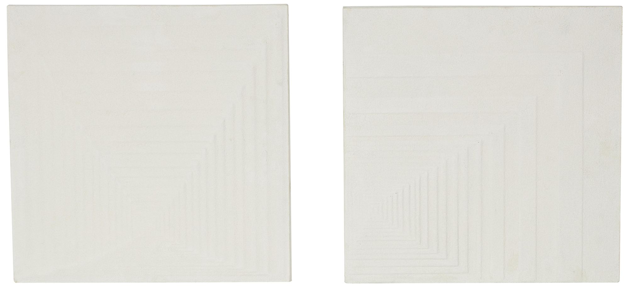 Image 2 Cream Metal Contemporary Wall Decor, S/2 18"W, 18"H