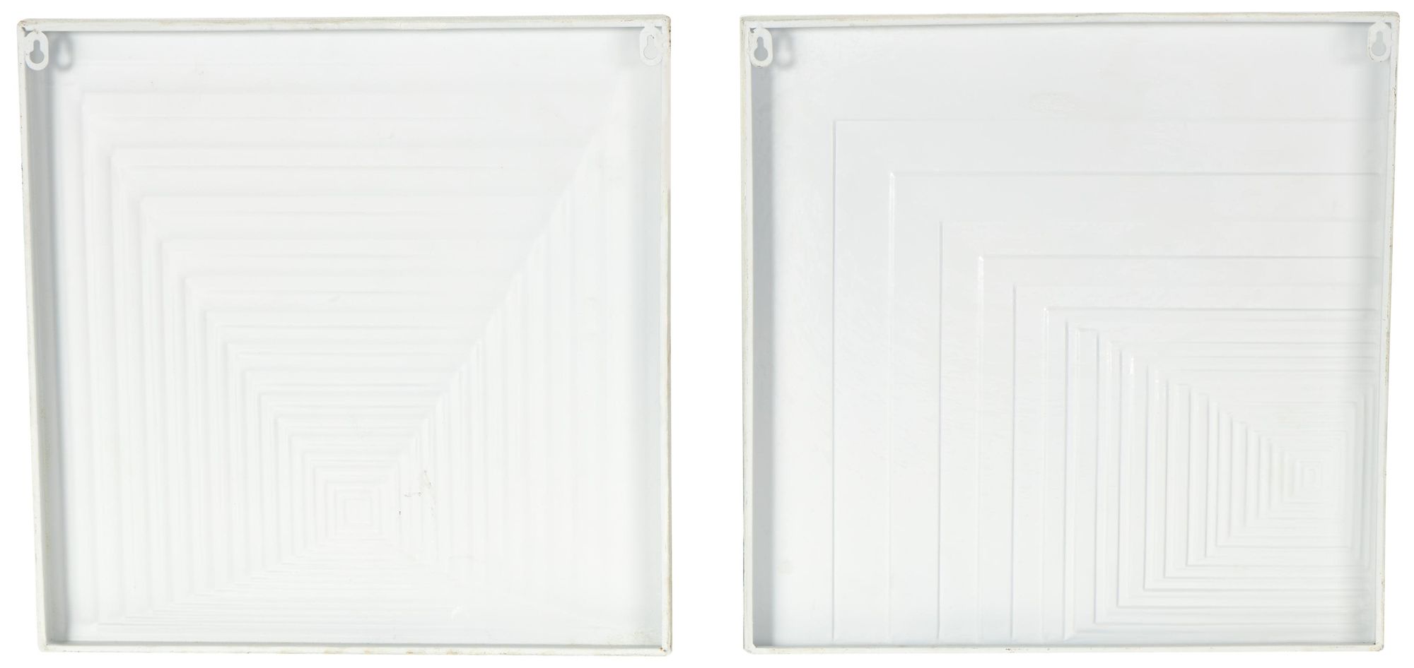 Image 5 Cream Metal Contemporary Wall Decor, S/2 18"W, 18"H more views