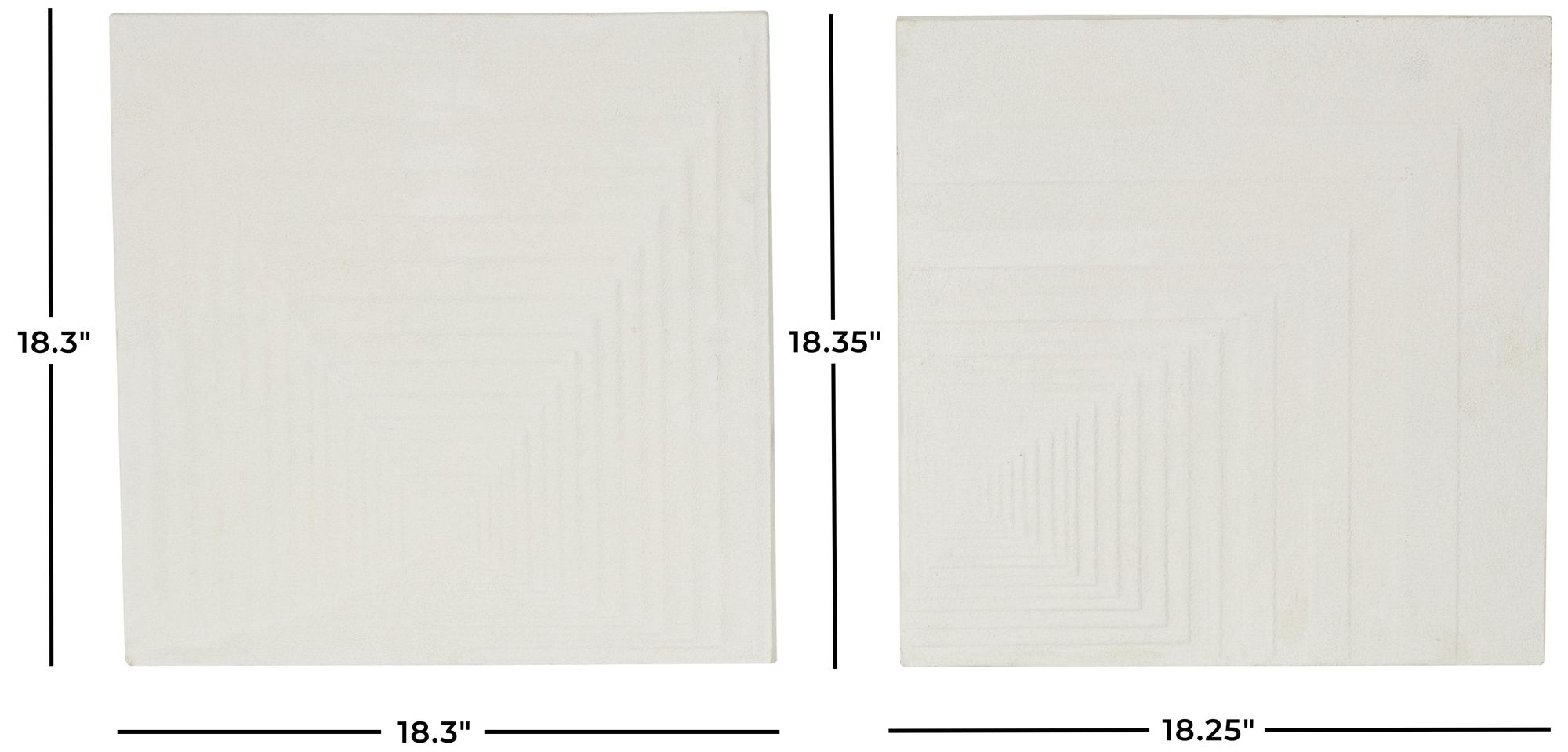 Image 7 Cream Metal Contemporary Wall Decor, S/2 18"W, 18"H more views