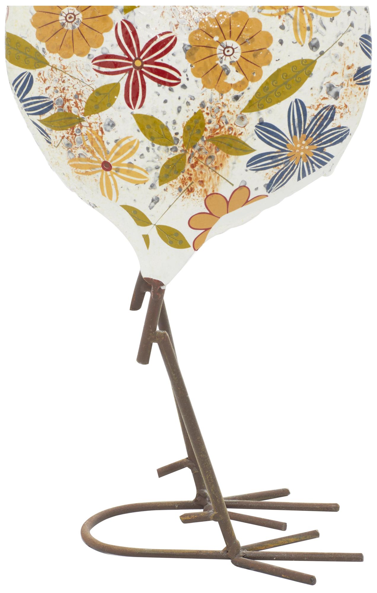 Image 2 Cream Metal Eclectic Garden Sculpture, 10" x 5" x 17" more views