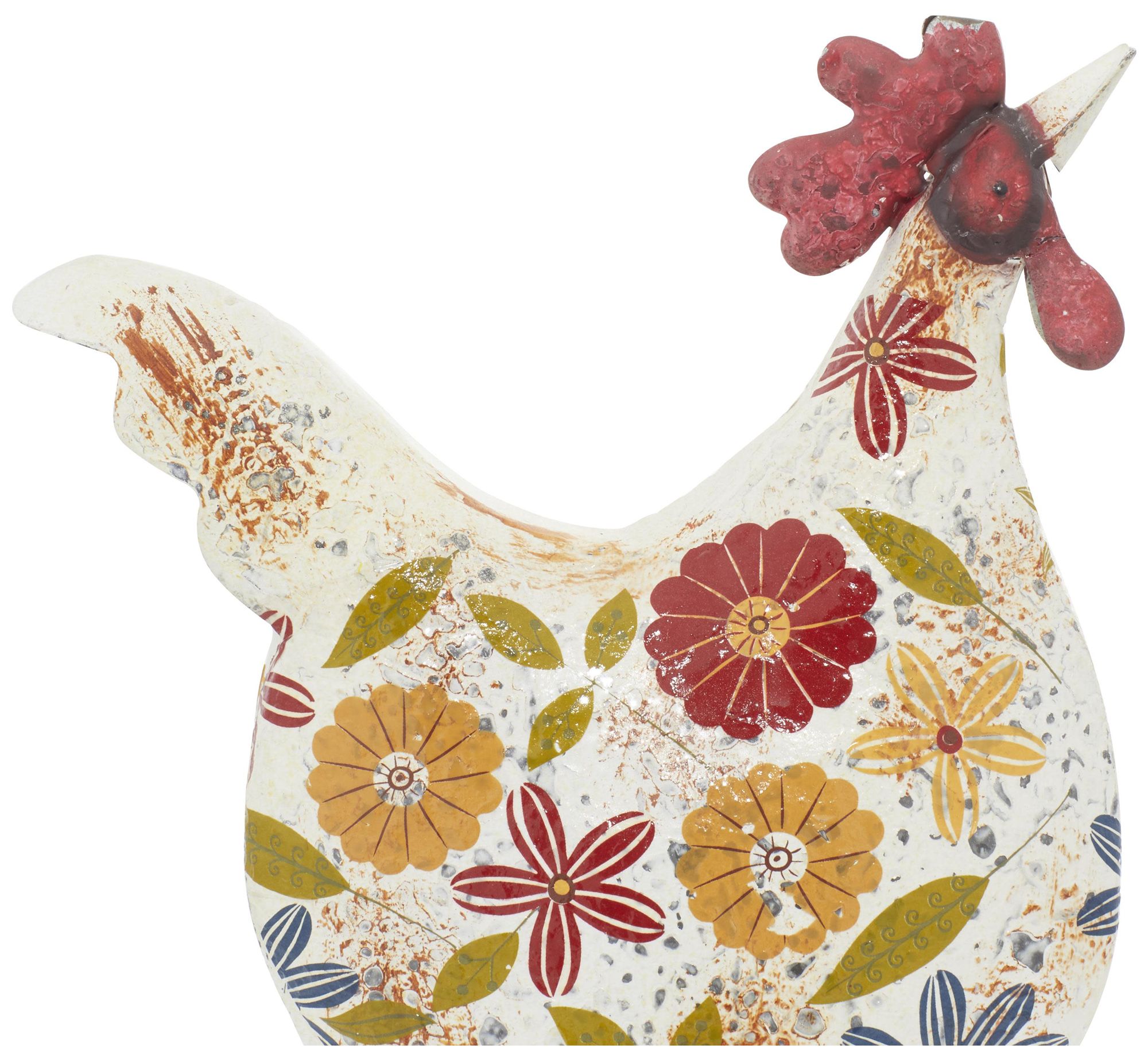 Image 3 Cream Metal Eclectic Garden Sculpture, 10" x 5" x 17" more views