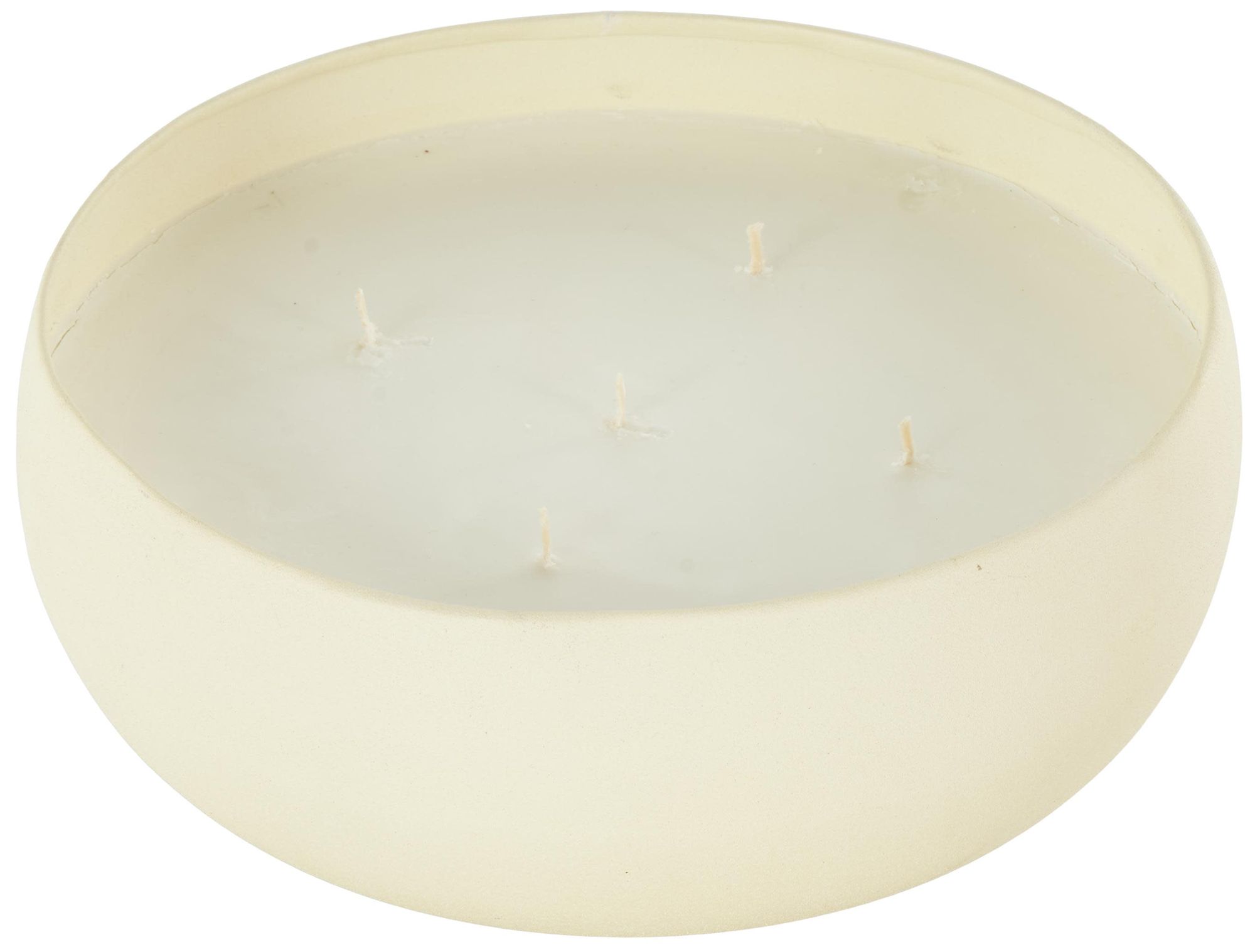 Image 6 Cream Metal Modern Candle, 9" x 9" x 3" more views