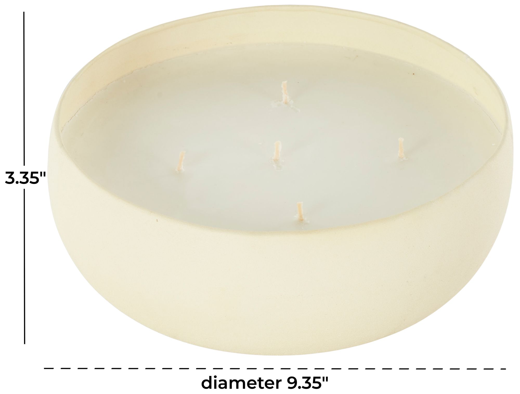 Image 7 Cream Metal Modern Candle, 9" x 9" x 3" more views