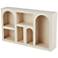 Cream Metal Modern Shelving Unit, 47" x 10" x 30"