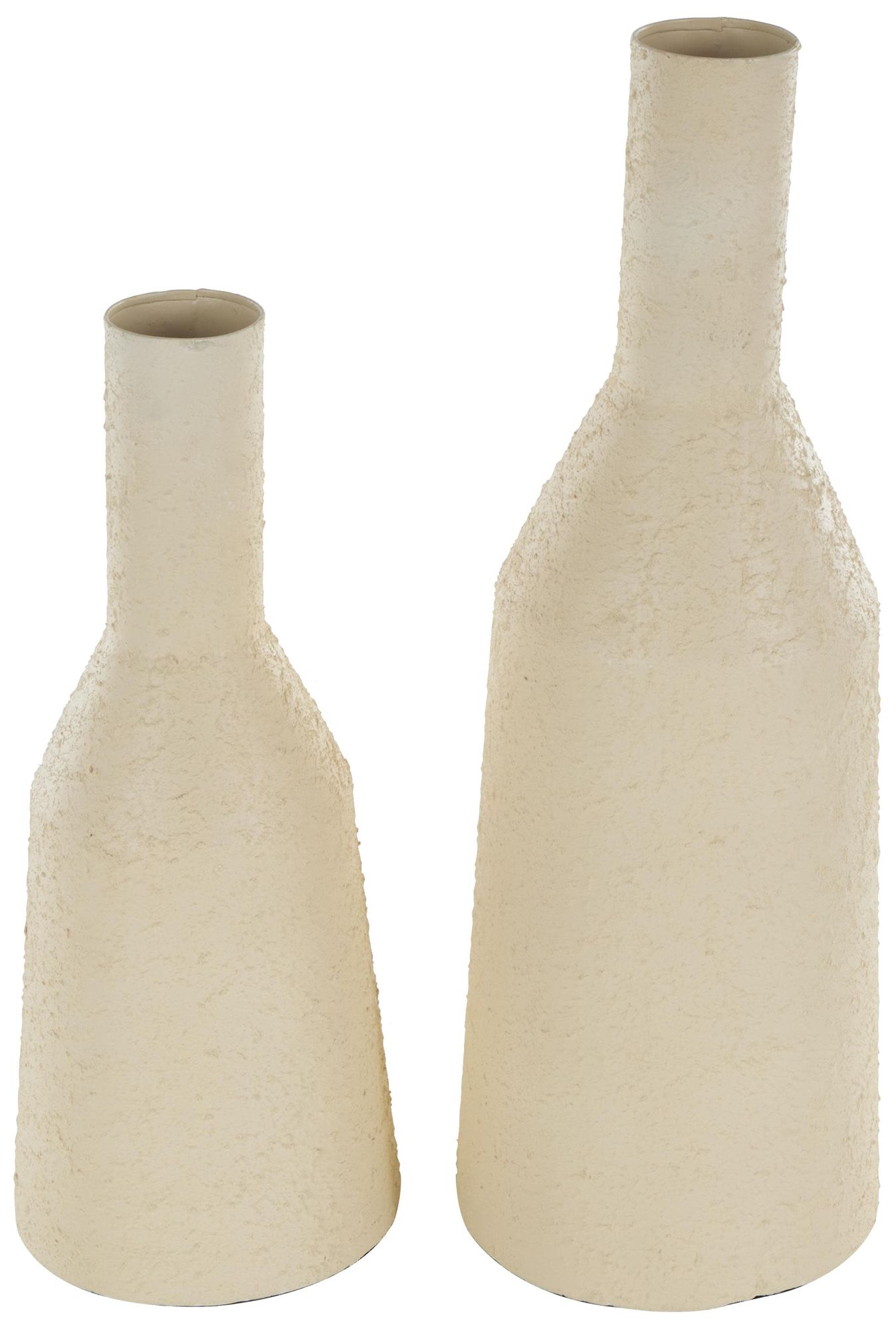 Image 2 Cream Metal Modern Vase, S/2 20", 16"H
