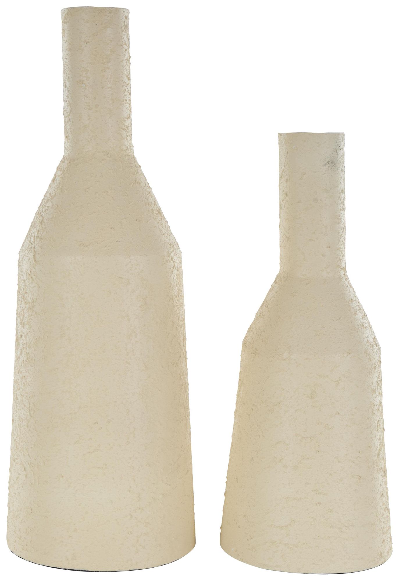 Image 5 Cream Metal Modern Vase, S/2 20", 16"H more views