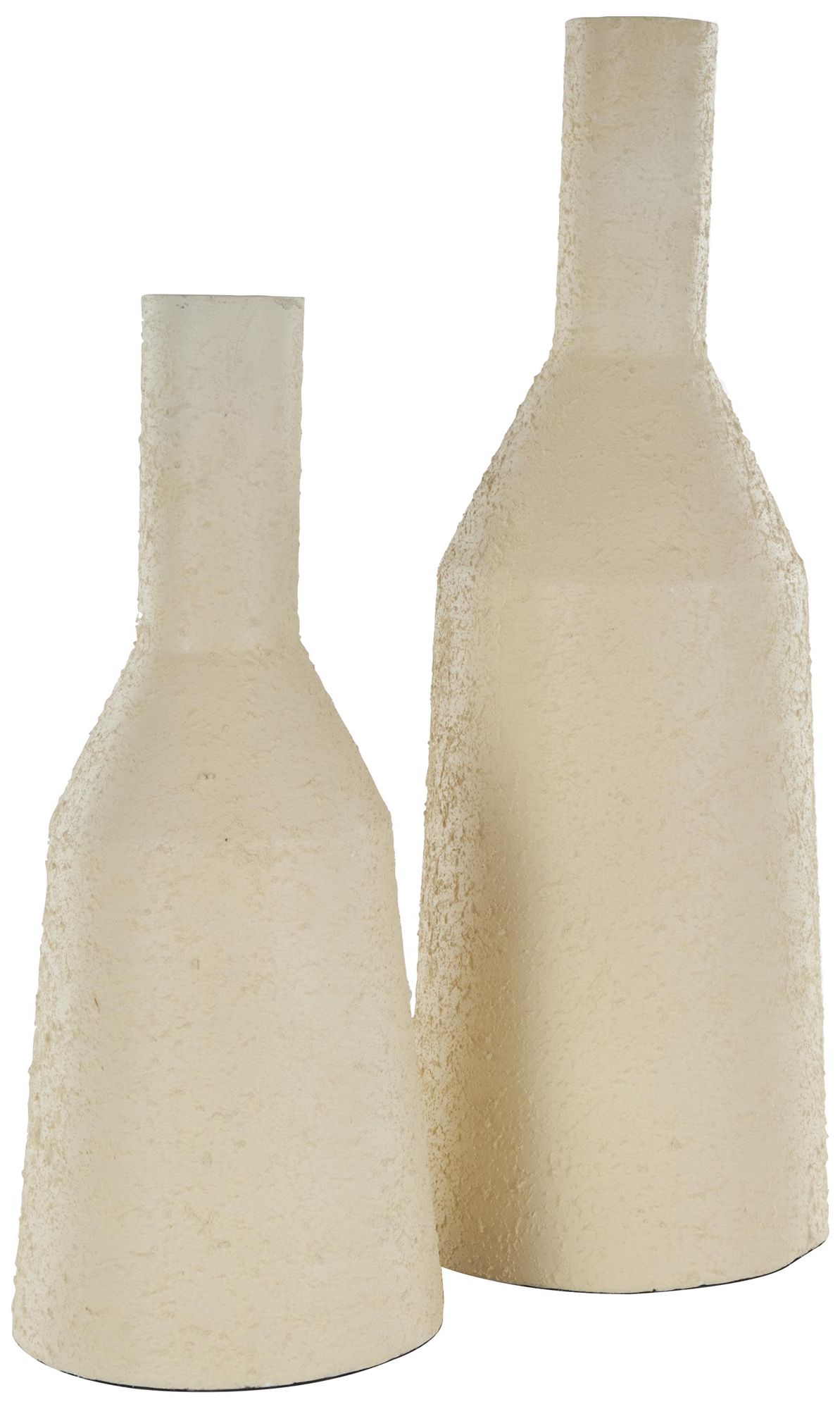 Image 6 Cream Metal Modern Vase, S/2 20", 16"H more views