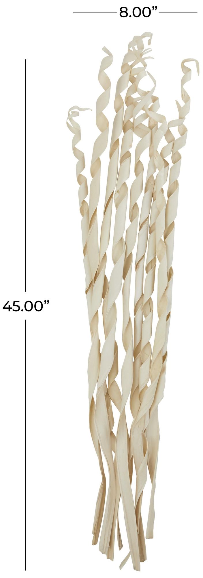 Image 6 Cream Palm Leaf Traditional Natural Foliage, 8" x 3" x 45" more views