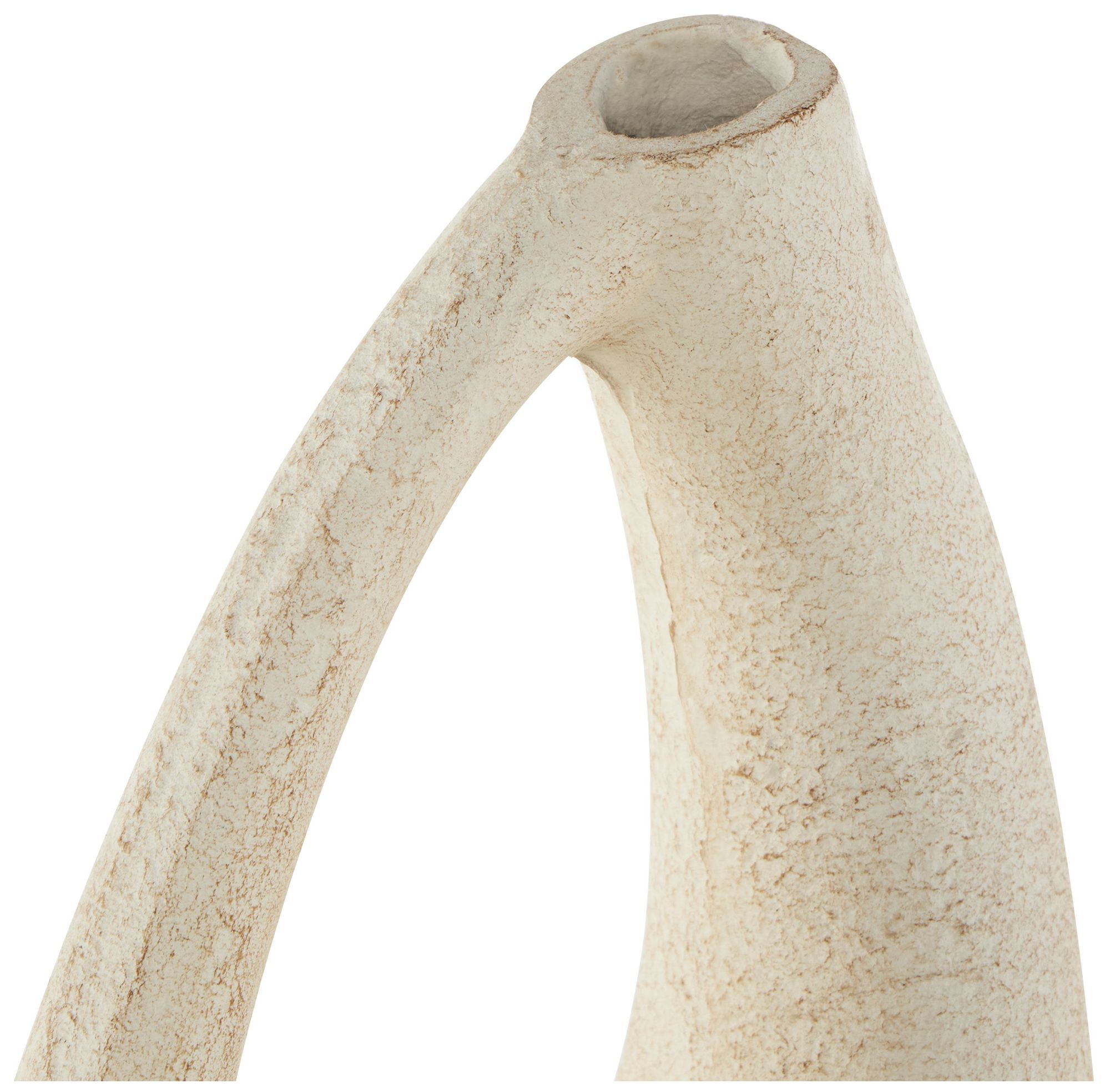 Image 3 Cream Paper Mache Contemporary Vase, 7" x 3" x 14" more views