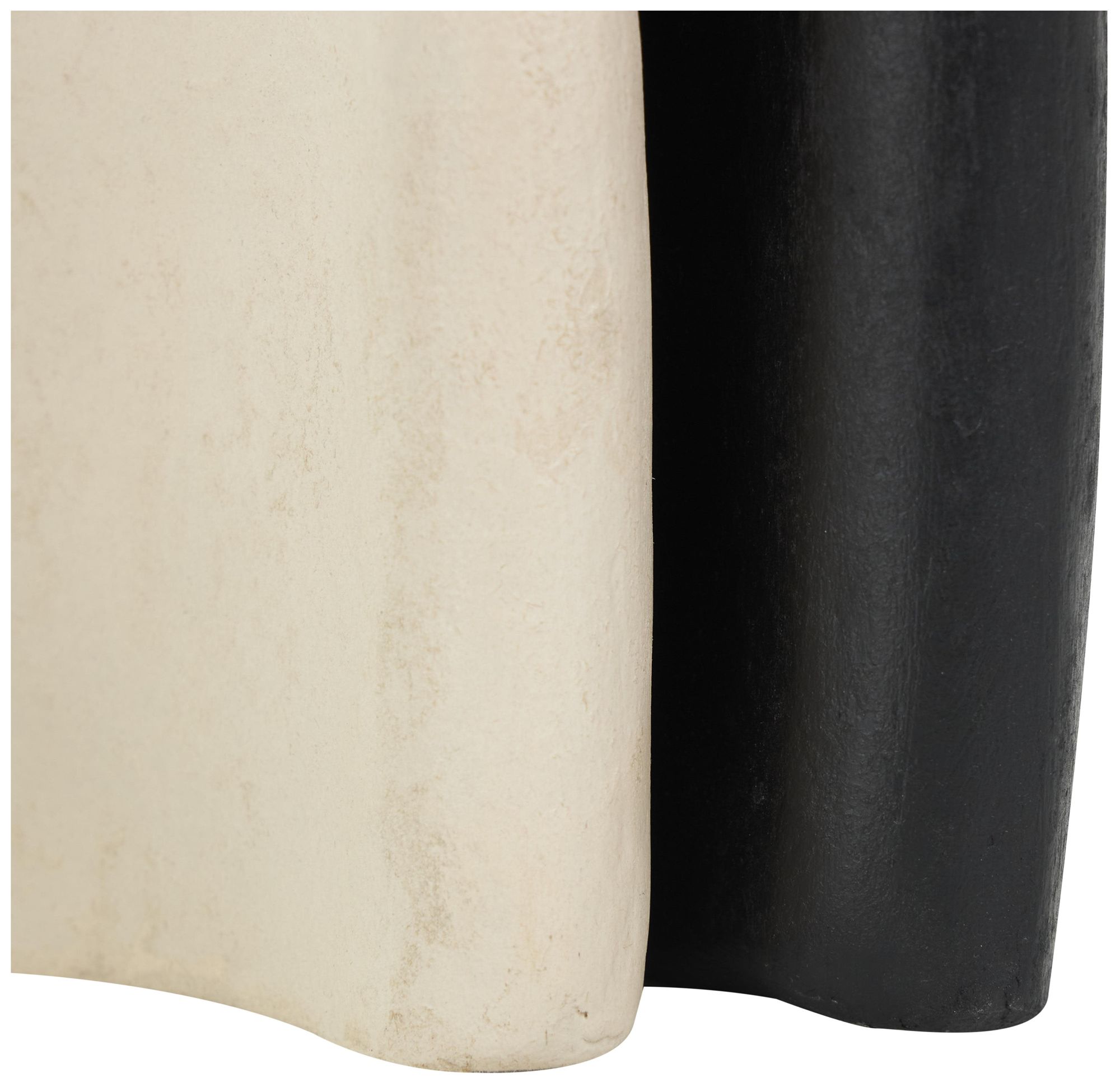 Image 3 Cream Paper Mache Modern Sculpture, S/2 12", 9"H more views