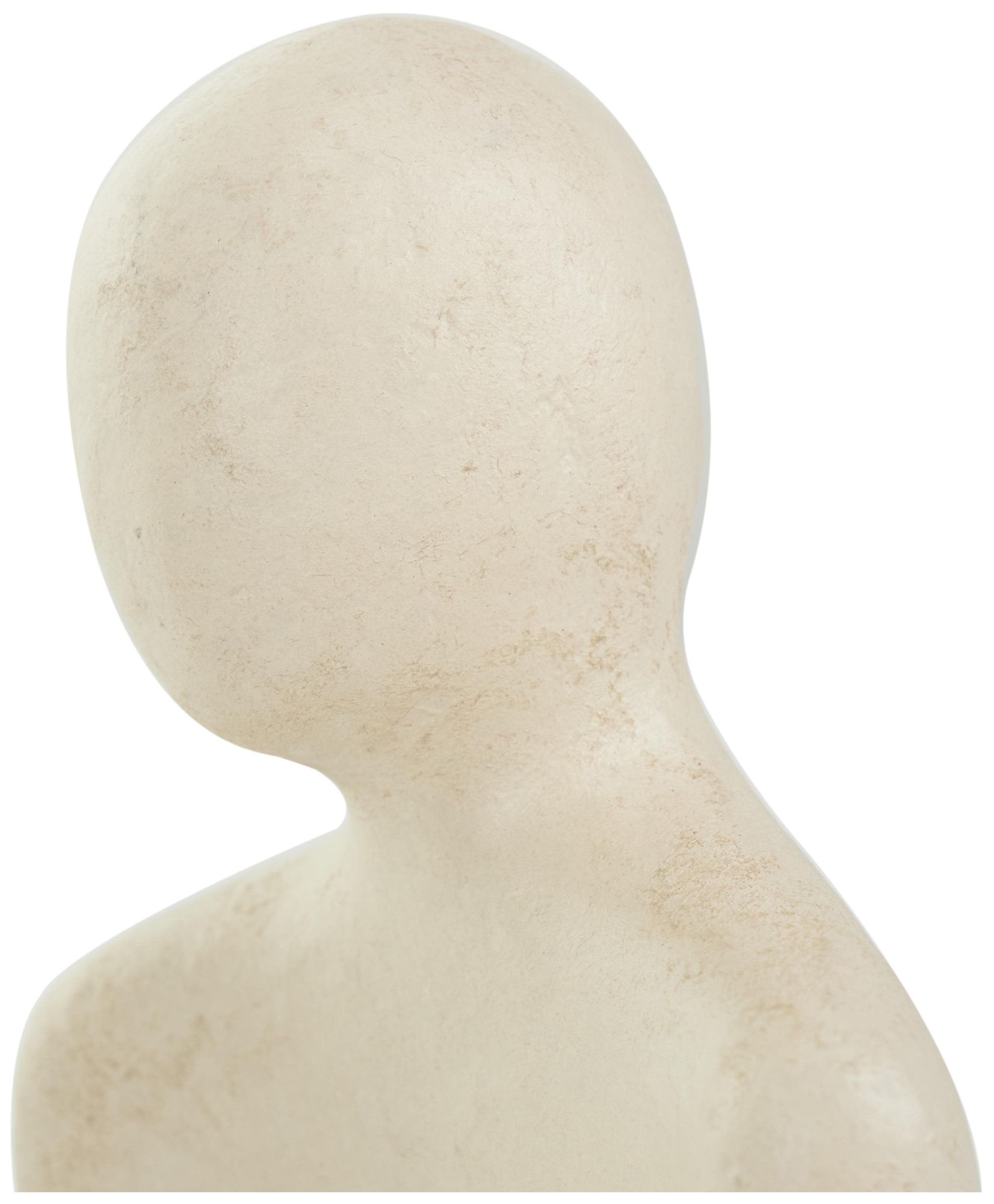 Image 4 Cream Paper Mache Modern Sculpture, S/2 12", 9"H more views