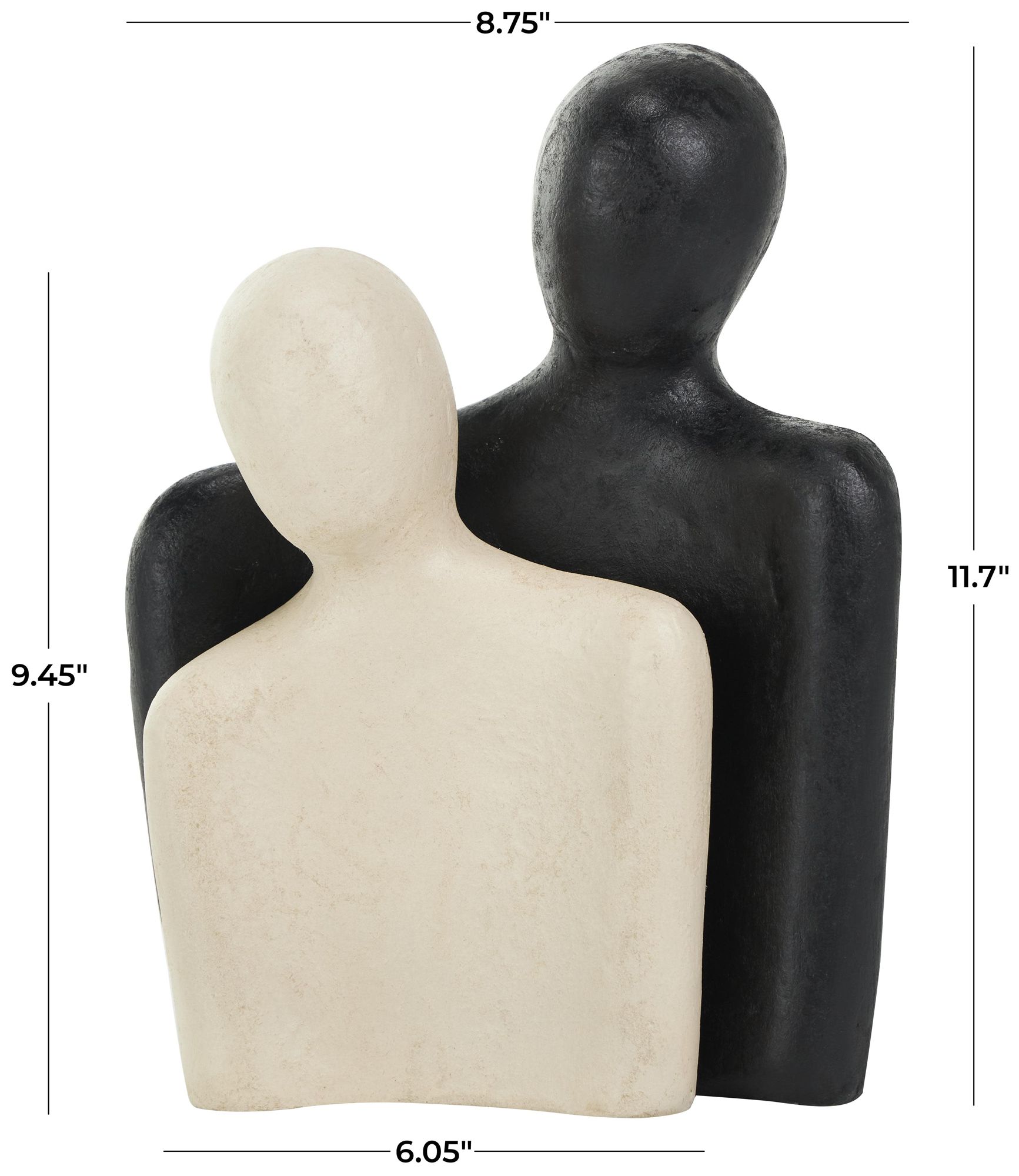 Image 7 Cream Paper Mache Modern Sculpture, S/2 12", 9"H more views